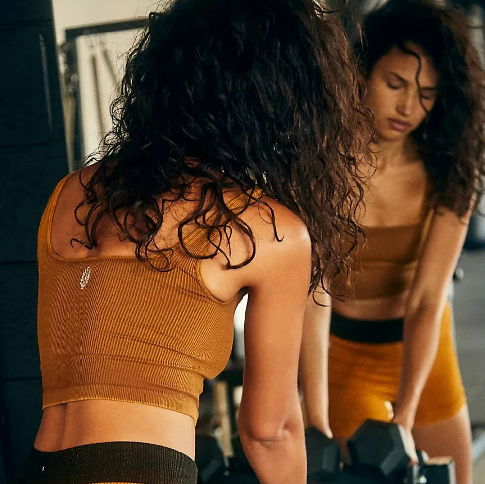 NEW FREE PEOPLE Happiness Runs Square Neck Tank size XS/S - Picture 2 of 11